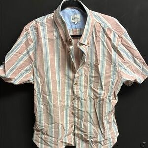 Ben Sherman Pink and White Casual Button Down Shirt